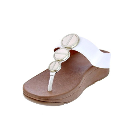 Sandalias FitFlop zapatos Mujer modelo Halo Metallic Beige 