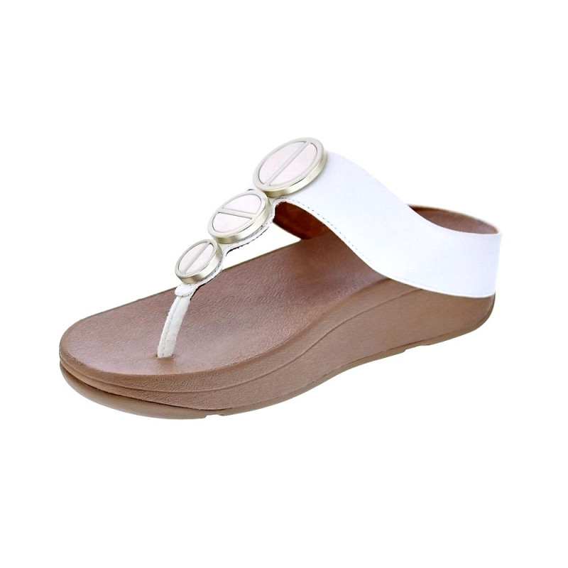 Sandalias FitFlop zapatos Mujer modelo Halo Metallic Beige 