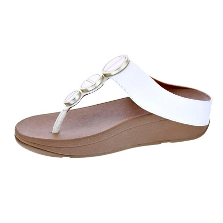 Sandalias FitFlop zapatos Mujer modelo Halo Metallic Beige 