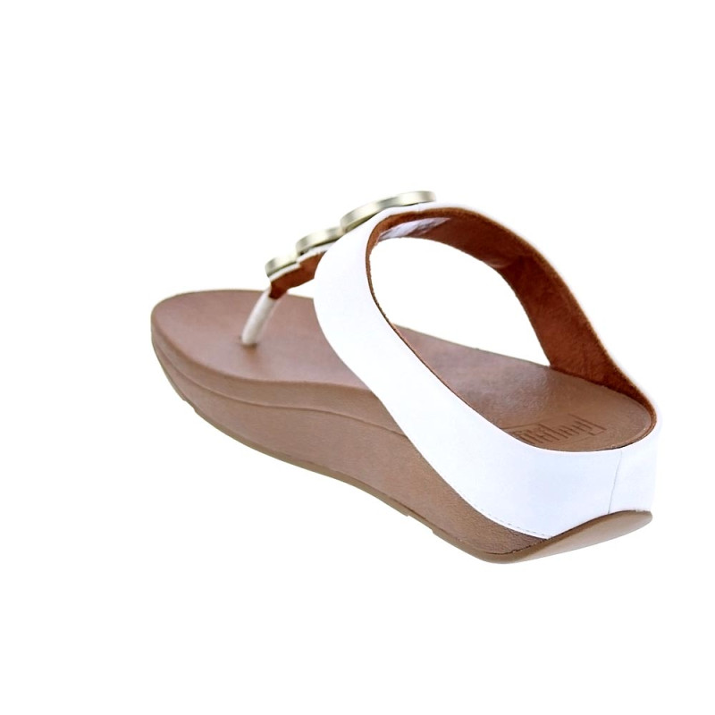 Sandalias FitFlop zapatos Mujer modelo Halo Metallic Beige 