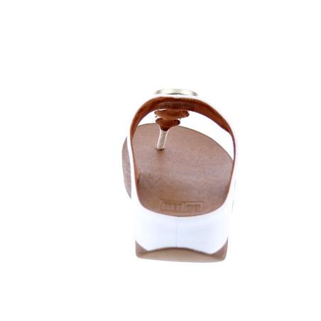 Sandalias FitFlop zapatos Mujer modelo Halo Metallic Beige 