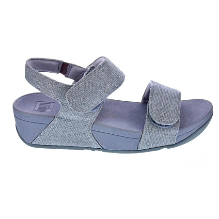 Sandalias FitFlop zapatos Mujer modelo Lulu Adj Shimmer Plata 