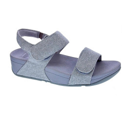 Sandalias FitFlop zapatos Mujer modelo Lulu Adj Shimmer Plata  2