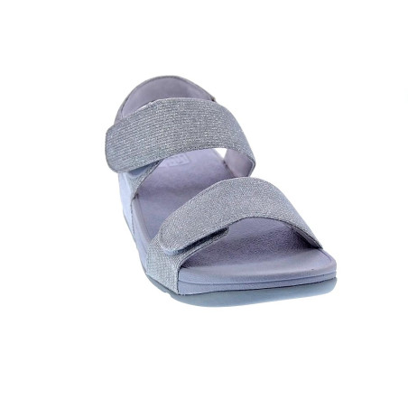 Sandalias FitFlop zapatos Mujer modelo Lulu Adj Shimmer Plata 