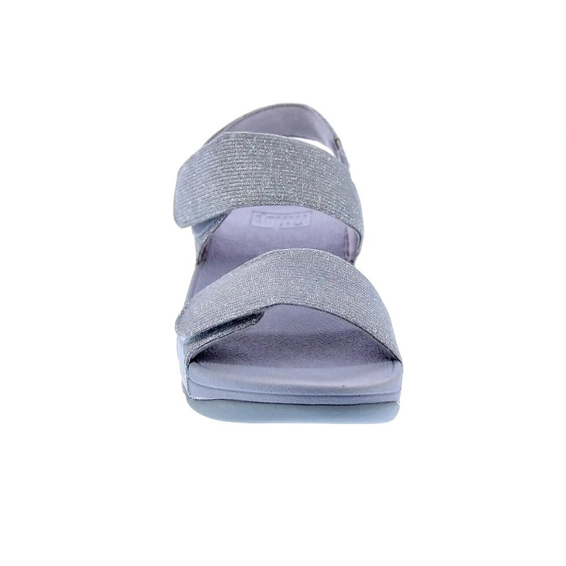 Sandalias FitFlop zapatos Mujer modelo Lulu Adj Shimmer Plata 