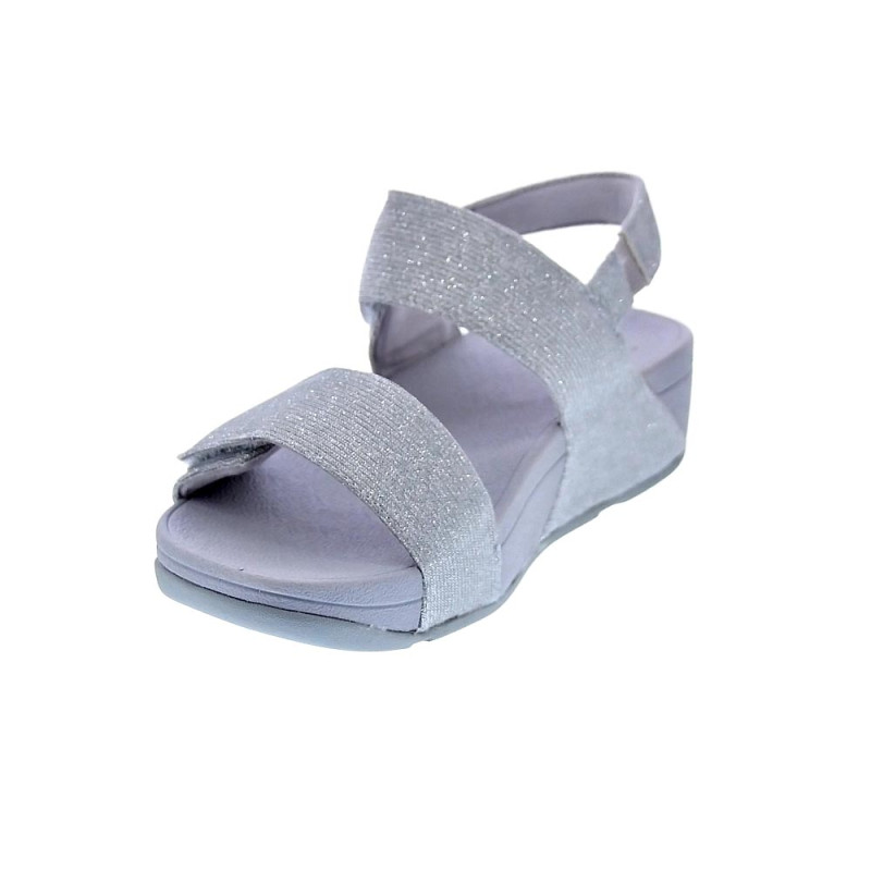 Sandalias FitFlop zapatos Mujer modelo Lulu Adj Shimmer Plata 