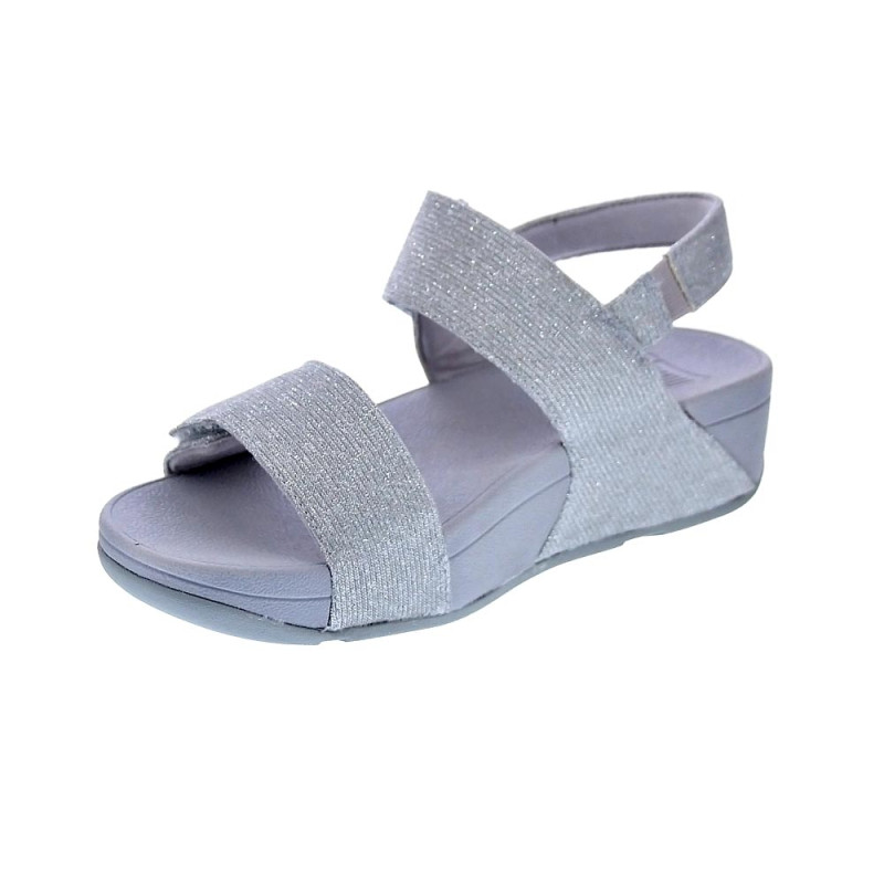 Sandalias FitFlop zapatos Mujer modelo Lulu Adj Shimmer Plata 