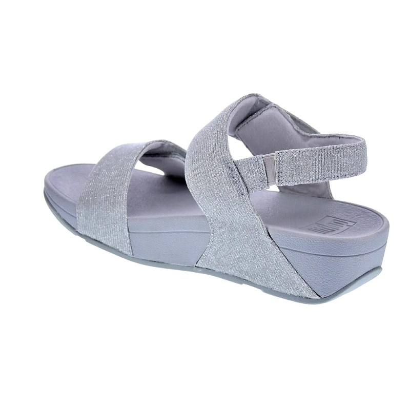 Sandalias FitFlop zapatos Mujer modelo Lulu Adj Shimmer Plata 