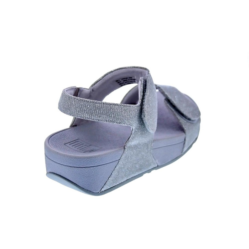 Sandalias FitFlop zapatos Mujer modelo Lulu Adj Shimmer Plata 