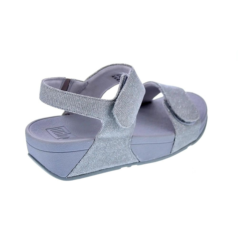 Sandalias FitFlop zapatos Mujer modelo Lulu Adj Shimmer Plata 