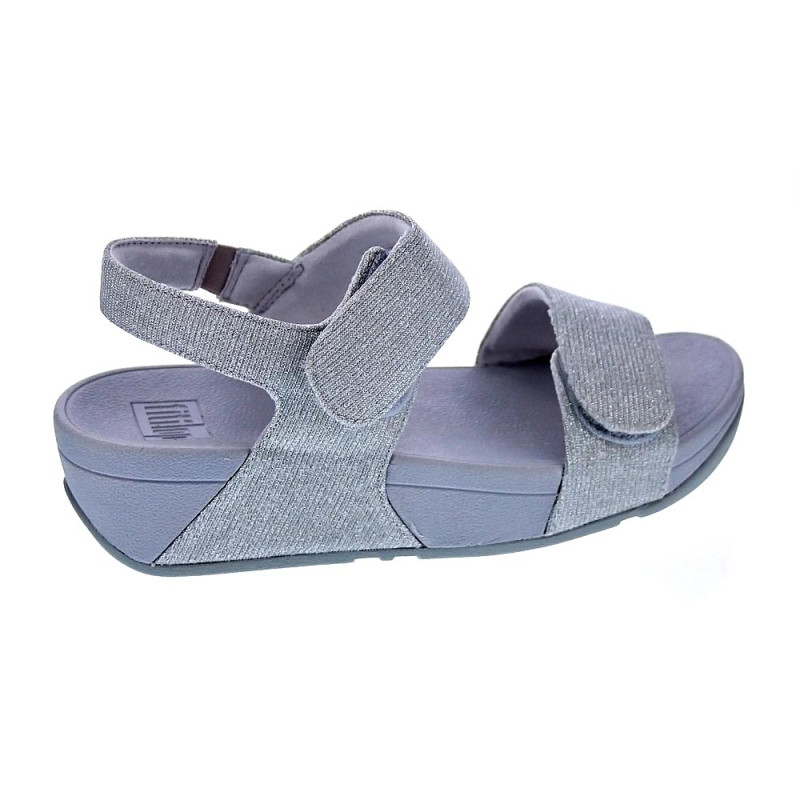 Sandalias FitFlop zapatos Mujer modelo Lulu Adj Shimmer Plata 