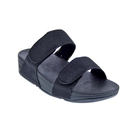 Sandalias FitFlop zapatos Mujer modelo Lulu Adjustable Shimmerlux Negro 