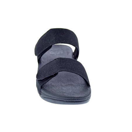 Sandalias FitFlop zapatos Mujer modelo Lulu Adjustable Shimmerlux Negro 