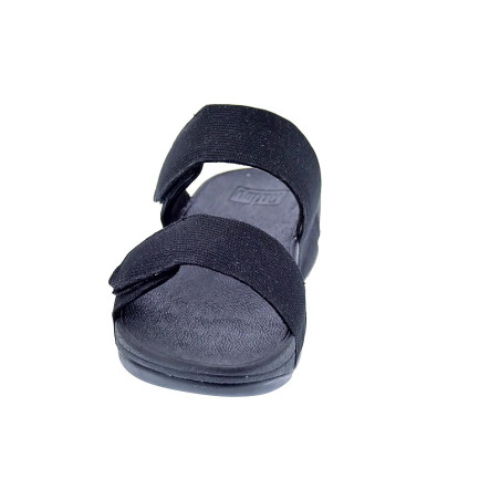 Sandalias FitFlop zapatos Mujer modelo Lulu Adjustable Shimmerlux Negro 