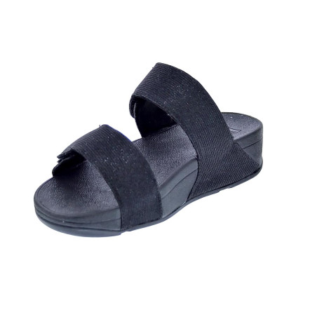 Sandalias FitFlop zapatos Mujer modelo Lulu Adjustable Shimmerlux Negro 