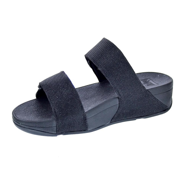 Sandalias FitFlop zapatos Mujer modelo Lulu Adjustable Shimmerlux Negro 