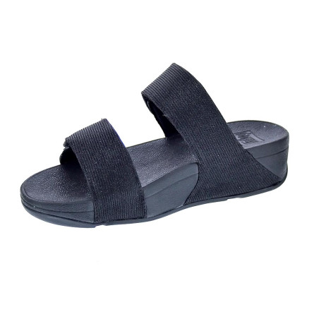 Sandalias FitFlop zapatos Mujer modelo Lulu Adjustable Shimmerlux Negro 