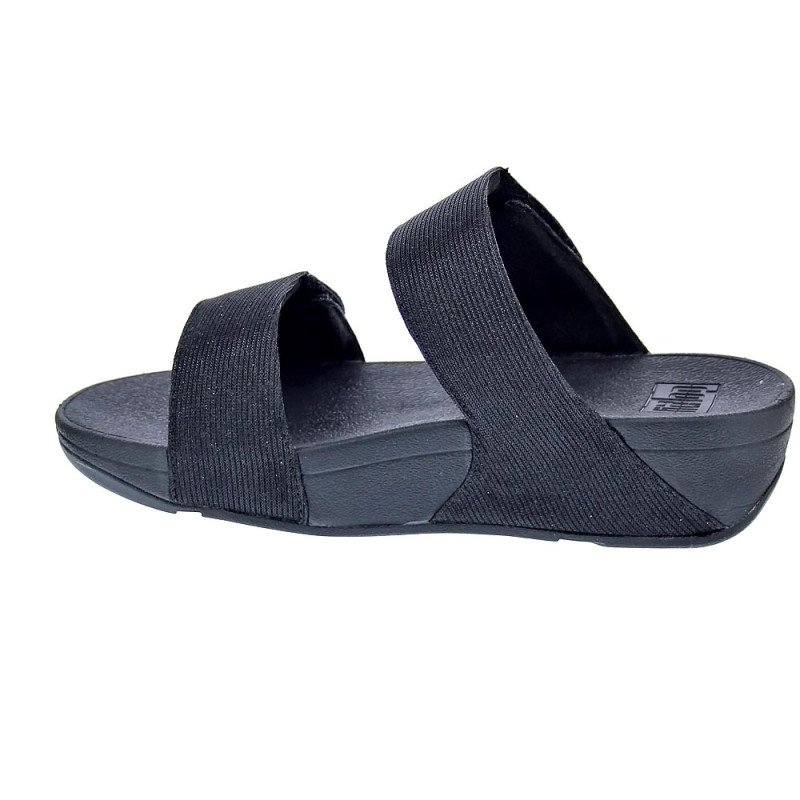 Sandalias FitFlop zapatos Mujer modelo Lulu Adjustable Shimmerlux Negro 
