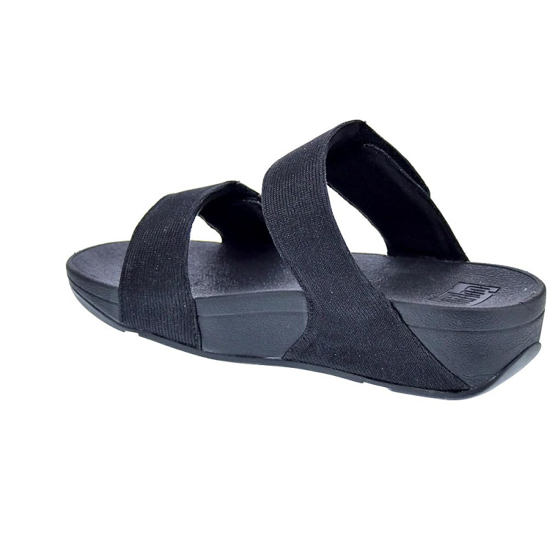 Sandalias FitFlop zapatos Mujer modelo Lulu Adjustable Shimmerlux Negro 