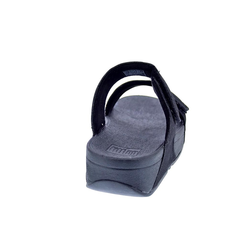 Sandalias FitFlop zapatos Mujer modelo Lulu Adjustable Shimmerlux Negro 