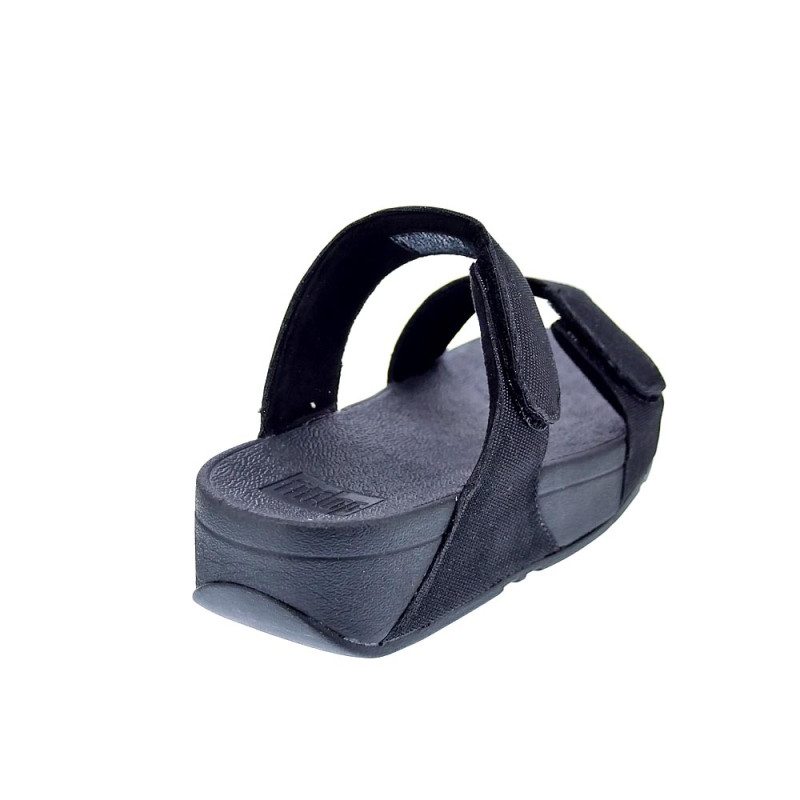 Sandalias FitFlop zapatos Mujer modelo Lulu Adjustable Shimmerlux Negro 