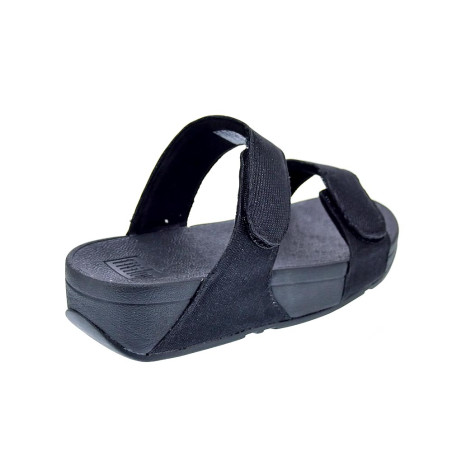 Sandalias FitFlop zapatos Mujer modelo Lulu Adjustable Shimmerlux Negro 
