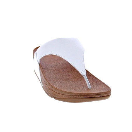 Sandalias FitFlop zapatos Mujer modelo Lulu Leather Toepost Blanco 