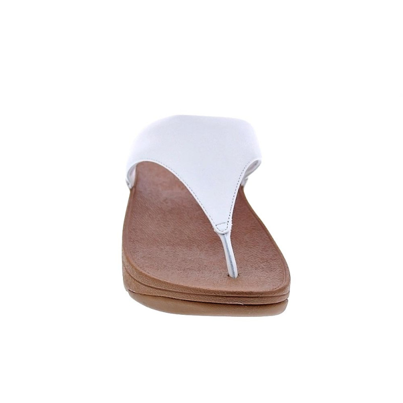 Sandalias FitFlop zapatos Mujer modelo Lulu Leather Toepost Blanco 