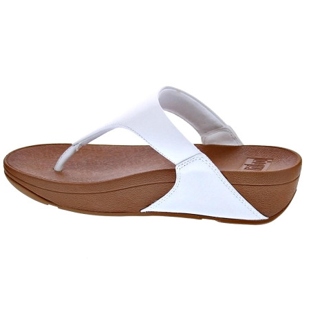 Sandalias FitFlop zapatos Mujer modelo Lulu Leather Toepost Blanco 