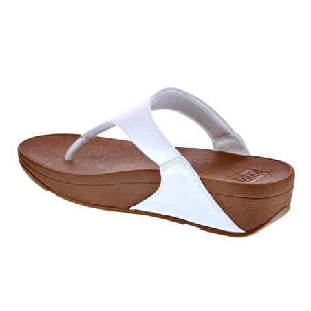 Sandalias FitFlop zapatos Mujer modelo Lulu Leather Toepost Blanco 