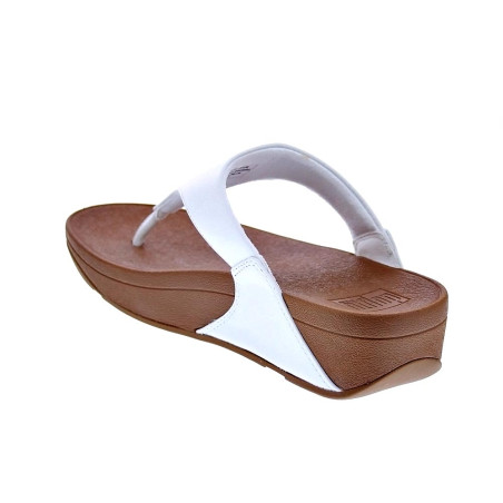Sandalias FitFlop zapatos Mujer modelo Lulu Leather Toepost Blanco 