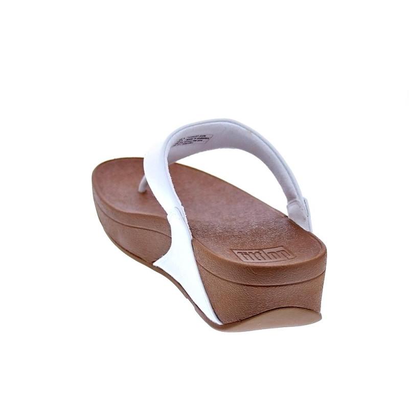 Sandalias FitFlop zapatos Mujer modelo Lulu Leather Toepost Blanco 
