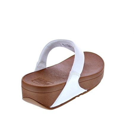Sandalias FitFlop zapatos Mujer modelo Lulu Leather Toepost Blanco 