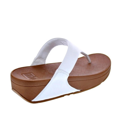Sandalias FitFlop zapatos Mujer modelo Lulu Leather Toepost Blanco 