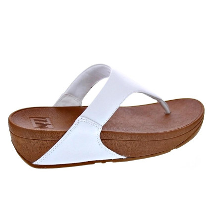Sandalias FitFlop zapatos Mujer modelo Lulu Leather Toepost Blanco 