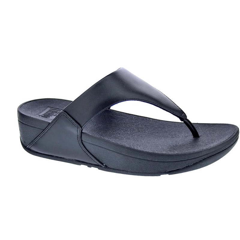 Sandalias FitFlop zapatos Mujer modelo Lulu Leather Toepost Negro 