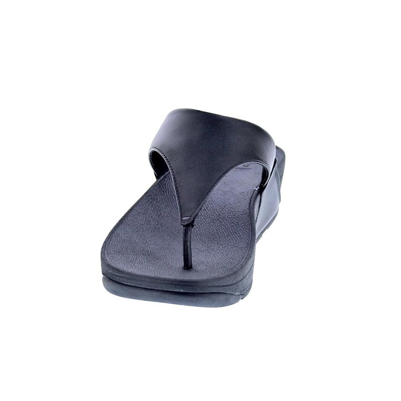 Sandalias FitFlop zapatos Mujer modelo Lulu Leather Toepost Negro 