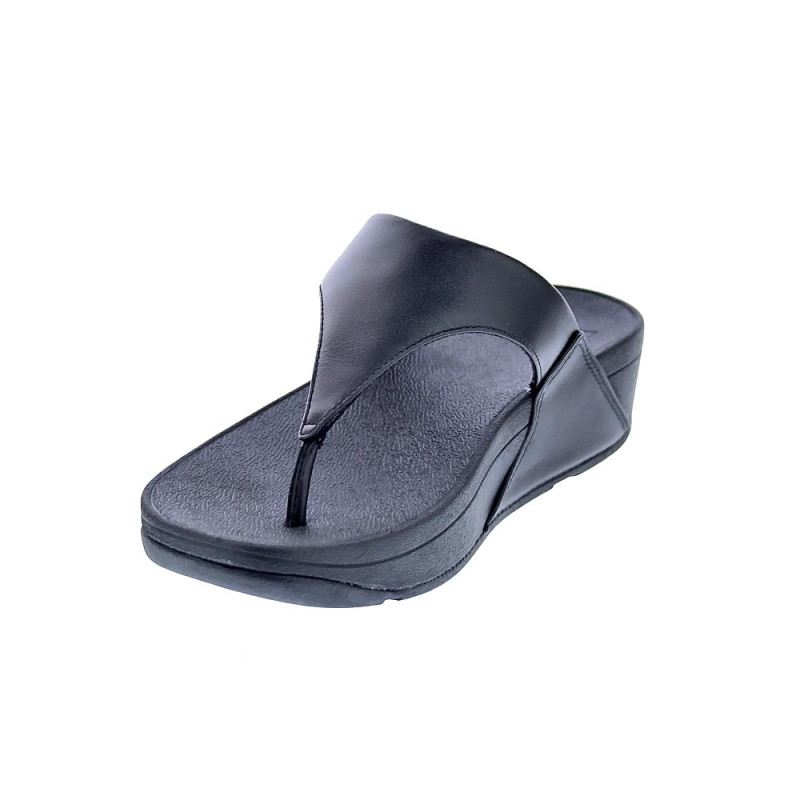 Sandalias FitFlop zapatos Mujer modelo Lulu Leather Toepost Negro 