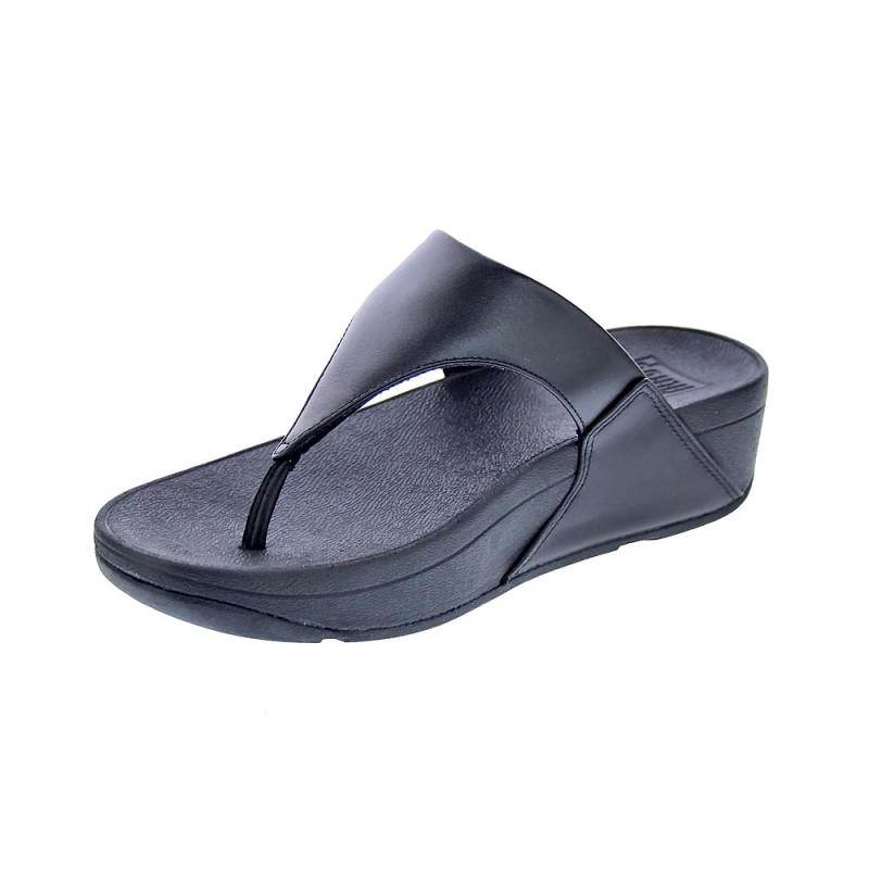 Sandalias FitFlop zapatos Mujer modelo Lulu Leather Toepost Negro 