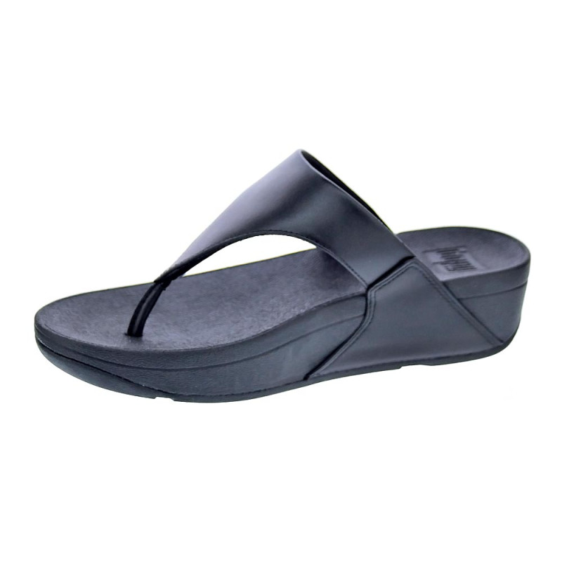 Sandalias FitFlop zapatos Mujer modelo Lulu Leather Toepost Negro 
