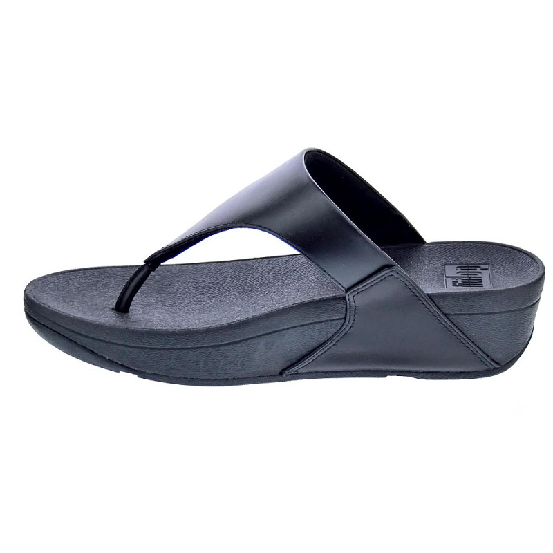 Sandalias FitFlop zapatos Mujer modelo Lulu Leather Toepost Negro 