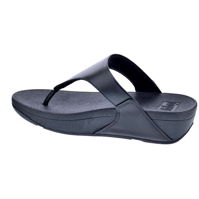 Sandalias FitFlop zapatos Mujer modelo Lulu Leather Toepost Negro 