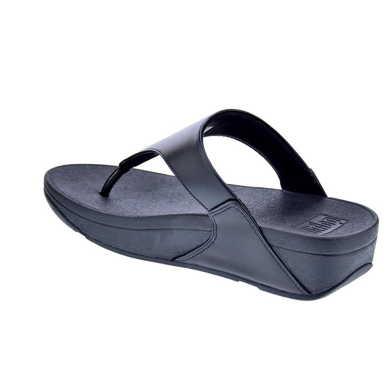 Sandalias FitFlop zapatos Mujer modelo Lulu Leather Toepost Negro 