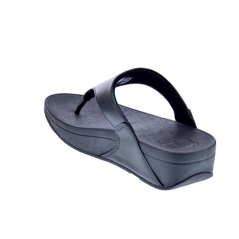 Sandalias FitFlop zapatos Mujer modelo Lulu Leather Toepost Negro 