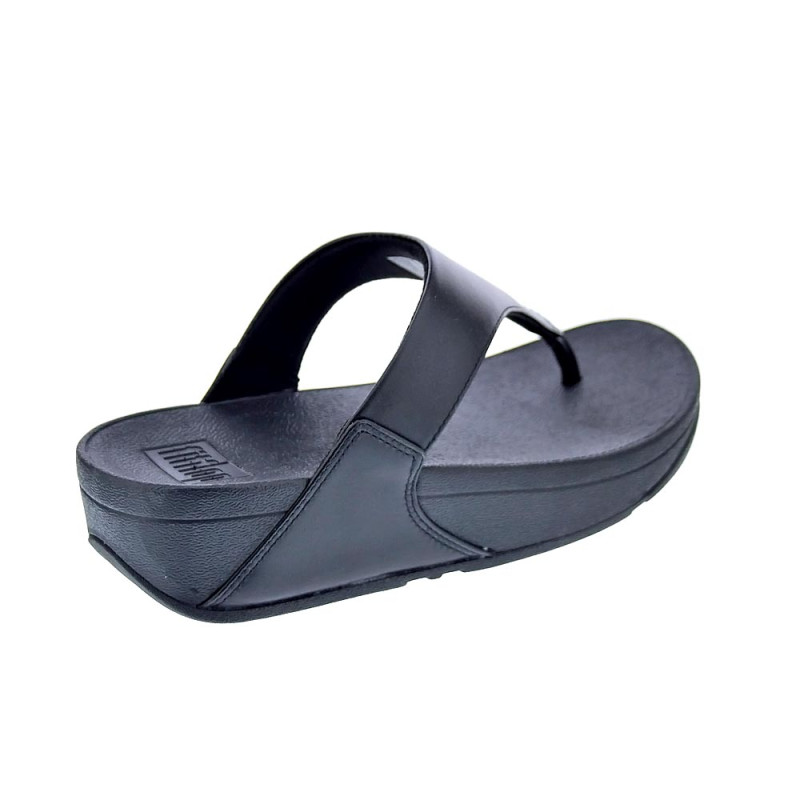 Sandalias FitFlop zapatos Mujer modelo Lulu Leather Toepost Negro 