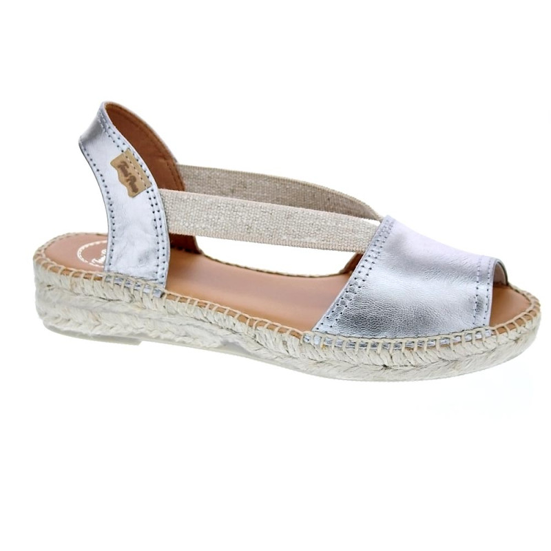 Alpargatas Toni Pons zapatos Mujer modelo Etna Gris Elástico