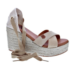 Sandalias Popa zapatos Mujer modelo Mikeno Beige  2
