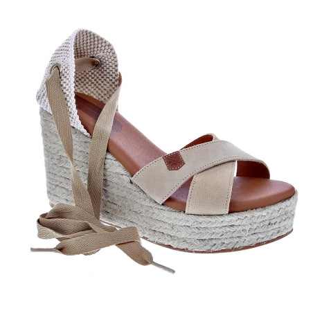 Sandalias Popa zapatos Mujer modelo Mikeno Beige 