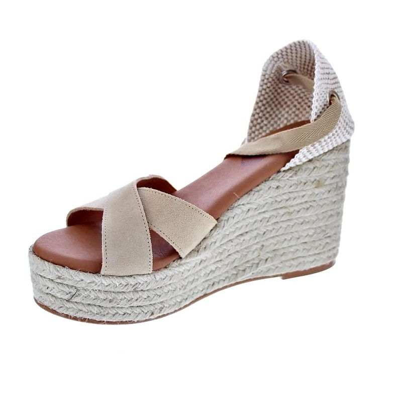 Sandalias Popa zapatos Mujer modelo Mikeno Beige 