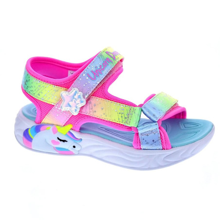 Sandalias Skechers zapatos Niña modelo Unicorn Blanco 
